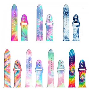 Testreszabott, puha,nyomtatott gumi sport szilikon órás szalagsávok az Apple iwatch számára