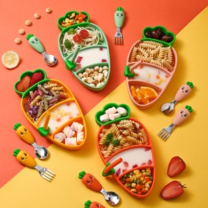 Retek vacsora tányér szilikon gyerekek tál szívópohár gyerekek \\\\\\\\\\\\ \\\\\\\\\\\\ \\\\\\\\\\\\ \\\\\\\\ \\\\\\\\ Asztali Baba kiegészítő étel tál rekeszes tányér